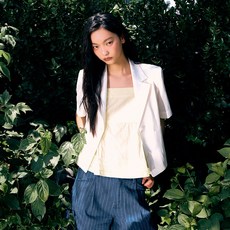 미쏘 여성용 스모킹 나시 블라우스