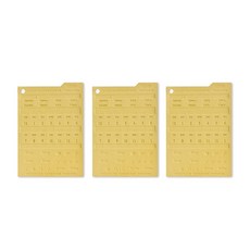PLEPIC Clash 皮革索引貼紙黃色, 3個