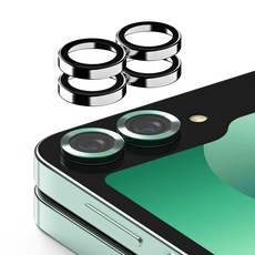 케이맥스 카메라 보호필름 렌즈 개별 프레임 메탈 링 쉴드 보호 강화유리 실버 2p 세트, 1세트