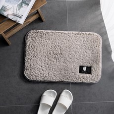 I Love Home 素色浴室防滑地墊, 灰色, 1個