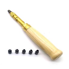 棕色皮革 皮革工藝 多功能螺絲型替換式圓形螺旋打孔器, 混合顏色, 1個