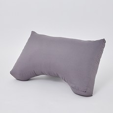 可支撐至肩膀的圓弧枕芯, 灰色, 2個