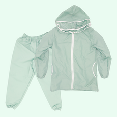 BEBE CHOUETTE 兒童款粉彩雨衣+防水褲子套裝