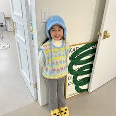 女童愛心刷毛背心