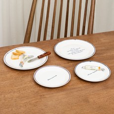 HANKOOK CHINAWARE L'été de Paris 餐盤組, 1套, 盤子 21cm 2種 + 17cm 2種, 混合色