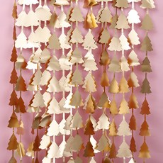 Market A 彩色形狀銀箔流蘇派對拉簾, 金色樹, 3個