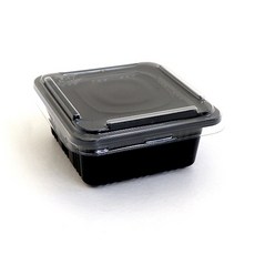 정사각 반찬 용기 + 뚜껑 세트 DG002 105 x 105 x 45 mm, 300세트