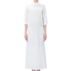 Yekyung 高週波聚氨酯防水圍裙 H型附口袋 大 PO-0553, 霧面白色, 1個