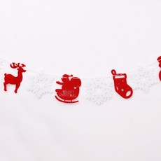 PARTYHAE 毛氈聖誕物品花環, 混色