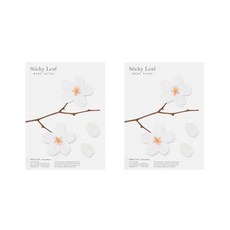 어프리 스티키리프 투명 벚꽃 반투명 점착메모지 L, 화이트, 2개