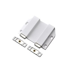 所有良品 衣櫃鎖扣 固定扣 雙L型 4入, 白色, 4個