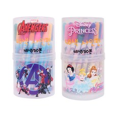 kumhong 迪士尼公主簽名筆 48 色 50p + 漫威復仇者聯盟簽名筆 48 色 50p, 混色, 1套