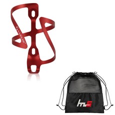 LUNJE 自行車水壺架 + 專屬小袋套組 CYYP-128-2PU, 1套, 紅色（搖籃）