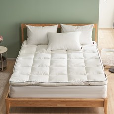 絲柔莫代爾棉床鋪墊, 白色