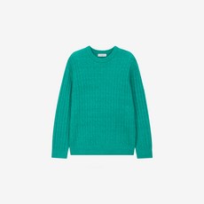 마인드브릿지 남성용 에어울 알파카 케이블 세미오버핏 니트 MYKT7104