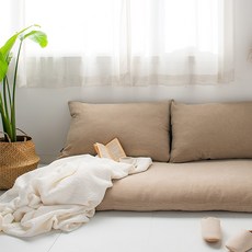 juho DECO 素色長條抱枕套, 淺褐色的