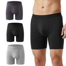 2Estar 素色四分長版平口四角褲3件組