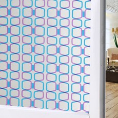 언헤브 베어리어스 유리창 필름 시트지, 40블루프레임, 90cm x 1m