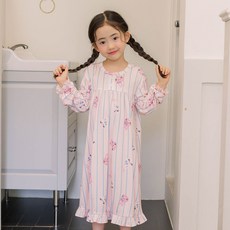 mabellechouchou 條紋柔軟保暖洋裝