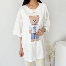 BORIMOM 孕婦純棉小熊短袖T恤 ID327