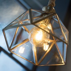 hit LIGHTING 復古稜鏡單頭吊燈 D26437, 青銅色