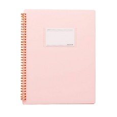 筆記型 A4透明文件夾 粉色 20張, 20 粉紅色, 1個
