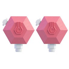 몬스펫 반려동물 육각 샤워헤드 브러쉬, 핑크, 2개