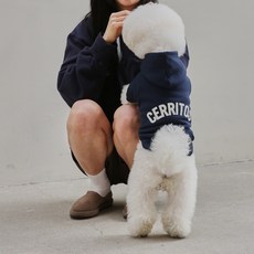 HOTEL CERRITOS pet HC x andblank 連帽衫, 海軍