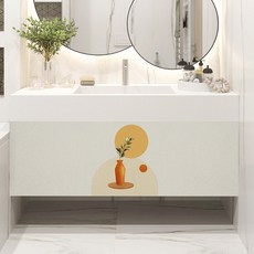 아티홈 플라워 방수 와이드 벨크로 캐비닛 커튼