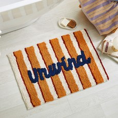 모던하우스 프렌치 스트라이프 면 터프팅 발매트, 옐로우