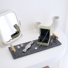 Ju and Ji 大理石紋迷你置物托盤, 黑色