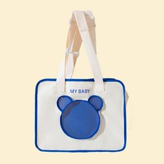 아티펫 고양이 베어 통풍 외출 얼굴개방 숄더백, 블루, 1개