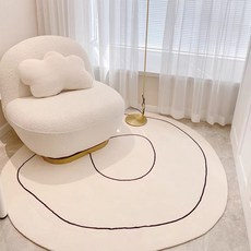 소유공간 심플 라인 원형 러그