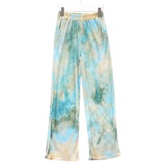 매드시스터 여성용 타이다이 플리츠 밴딩팬츠