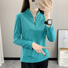 Seonbit資訊通訊 女款 Nedelly 長袖翻領半拉鍊上衣