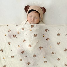 ikii 孩童用透氣網眼毯, 熊