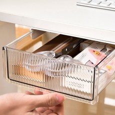 抽屜式書桌下收納箱, 白色的, 1個