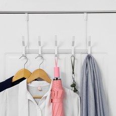 標準生活基本門鉤門衣架衣架, 白色的, 1個