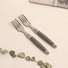 까르투하 앙클라 라귀올 디저트 케이크 티 포크, 그레이, 2개
