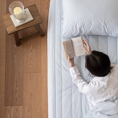 슬라운드 알러코튼 베이직 고정밴드 침대 패드, 포그그레이