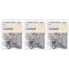 Joyparty 派對裝飾圓形亮片 1cm, 銀, 3個