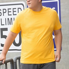 마켓A 남성용 빅사이즈 무지 반팔티셔츠