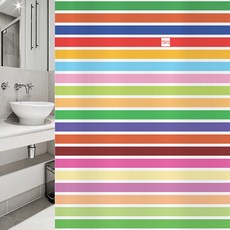 北歐風格浴簾 sc862+不鏽鋼掛鉤 12入+窗簾掛桿 白色, 混色