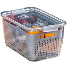 冰箱新鮮保存密封型籃子, 灰色