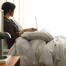 FLORA Bunny 10mm 高密度長毛超細纖維鋪棉被, 灰色