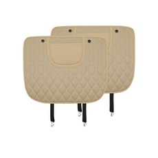 汽車座椅防踢墊, 05米色格紋款, 2入