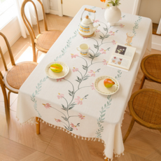 테이아 프렌치 가든풍 식탁보, 타입10, 1개, 2인용(100 x 160 cm)