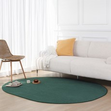 Reciente 粉彩橢圓形短毛地毯