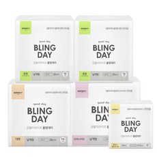 GANGBLY LIFE GP Club Bling Day 衛生棉 潔翼型M號 16p x 2 包 + L號 14p + 夜用 10p + 襯墊 20p 套組, 1套