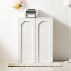 올라프 3단 아치수납장 800 방문설치, 아이보리화이트